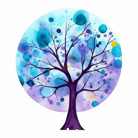 Premium Vector | Abstract tree watercolor hand painted