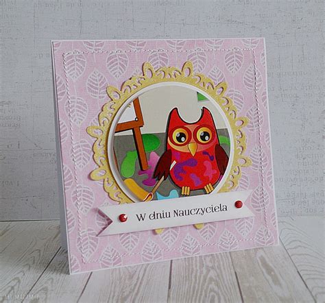 awangardowe scrapbooking kartki kartka na dzień nauczyciela