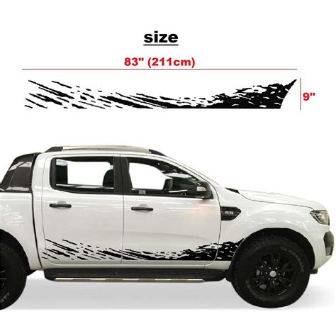 83x9 2pcs Car Sticker Bubbles Designs Off Road Mud Splash Decal