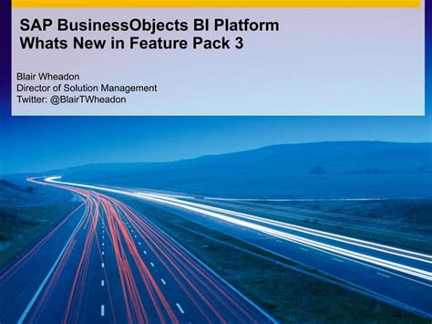 SAP BusinessObjects BI Platform What S New In Feature Pack 3 PPT