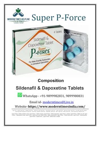 Super P Force Tablet At Best Price In New Delhi Id