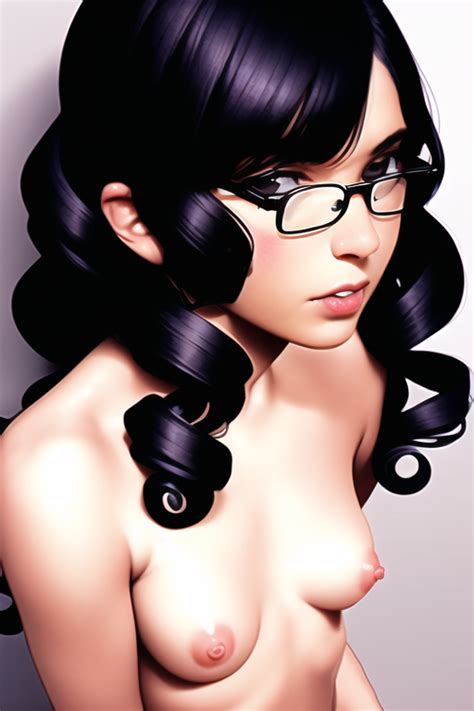 Rule 34 1girls Ai Generated Black Hair Brown Eyes Curly Hair Female Female Only Glasses Light