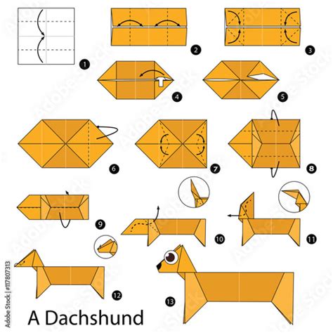 Origami ideas: Origami Dog Step By Step Instructions