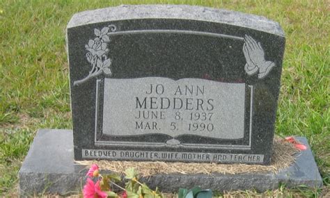 Jo Ann Hampton Medders Find A Grave Memorial