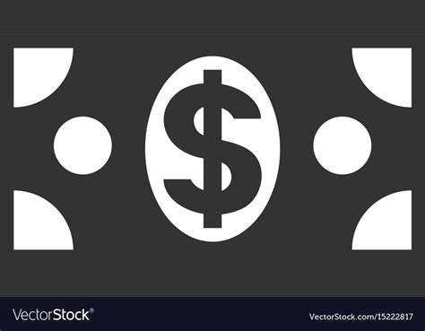 Dollar Banknote Flat Icon Royalty Free Vector Image