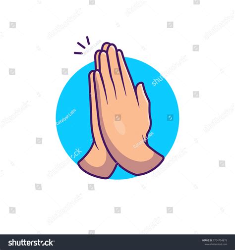 Namaste Hand Sign Gesture Vector Icon Stock Vector (Royalty Free ...