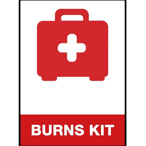 Ssi01 Burns Kit Sign Amber Safety Courses Limerick