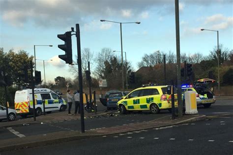 Woman Rushed To Hospital After Ambulance Car Crashes With Smart Vehicle