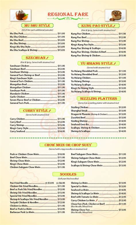 Lee's Chinese Restaurant - scroll down to view menu