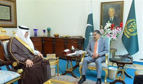 Saudi Ambassador Calls On Pakistan’s Caretaker Pm Discusses Bilateral Cooperation Arab News