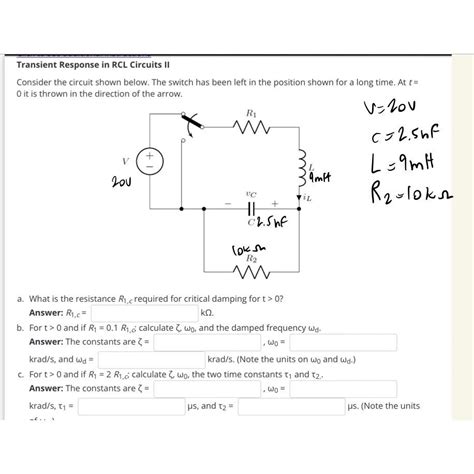 Solved Transient Response In Rcl Circuits Iiconsider The