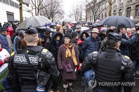 France Red Scarfs Demonstration