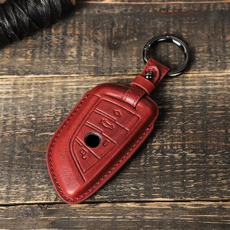 Genuine Leather Bmw Key Fob Cover Bmw Keychain Case Holder Etsy