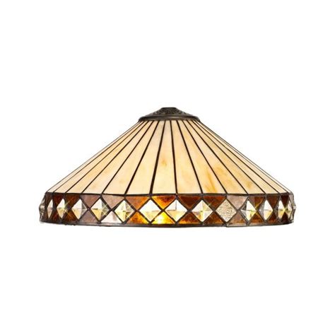 Easy Fit Tiffany Ceiling Shade Amber Cream Lighting And Lights Uk