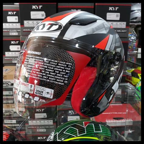 Jual Helm Half Face Kyt Dj Maru Carbon Black Doff Red Gun Metal