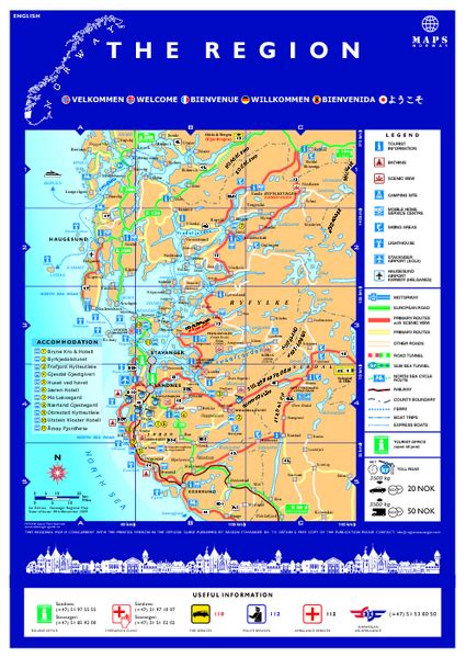 Stavanger Region Tourist Map Stavanger Norway Mappery