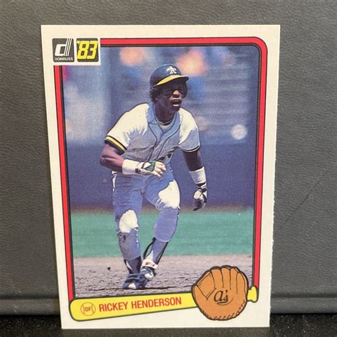 1983 Donruss Rickey Henderson 35 Oakland Athletics HOF Free Shipping