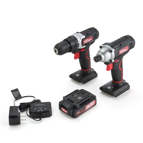 Hyper Tough 20v Max 2 Tool Set 3 8 Inch Cordless Drill And 1 4 Inch