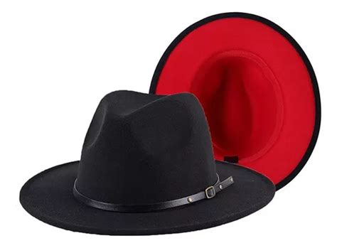 Sombrero Clásico Fedora De Ala Ancha De Dos Tonos De Fieltro Envío gratis