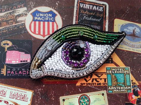 Evil Eye Beaded Brooch Boho Jewelry Teardrop Charm Brooch Evil Etsy