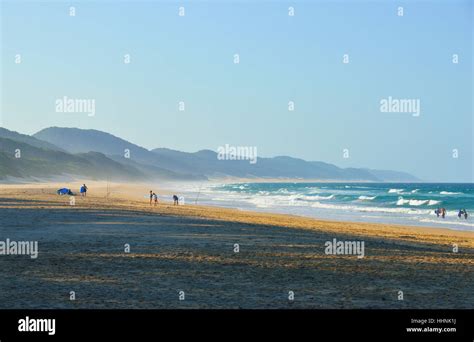 Bathers In The Indian Ocean At Cape Vidal In The Isimangaliso Wetland