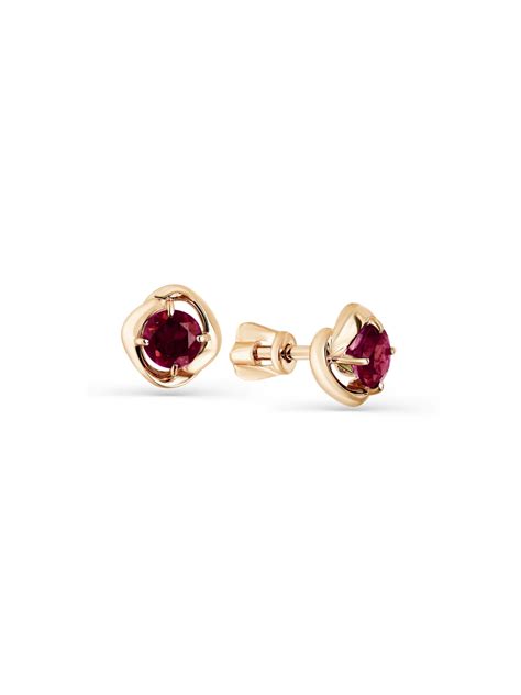 MAGIC STONES Серьги из золота с родолитом — купить в интернет-магазине ...