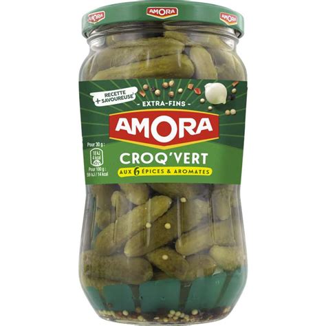 Cornichons Croq Vert Extra Fins Amora G La Belle Vie Courses