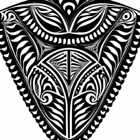 Kalia Tattoo Style Chest Polynesian Tattoo · Creative Fabrica