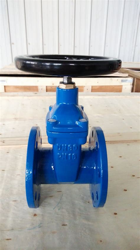 Din F4 Resilient Seated Non Rising Stem Gate Valve Flanged Gate Valve