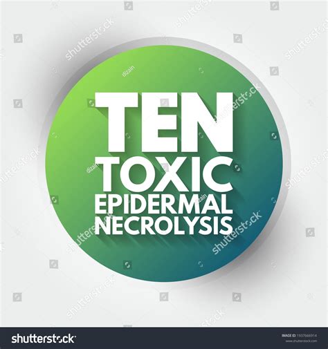 Ten Toxic Epidermal Necrolysis Lifethreatening Skin Stock Vector