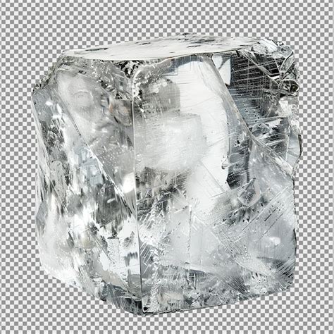 Premium Psd Perfect Square Shape Of Ice Cube Isolated On White Background