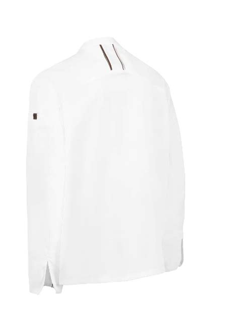 Chaquetilla De Cocina Unisex Manga Larga Color Blanco Con Detalles