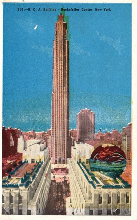 New York City NY RCA Building Rockefeller Center 1936 Vintage