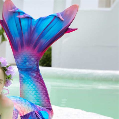 Girls Mermaid Tail Swimsuit Princess Cosplay Bikini For Beach Swimming OutletTrends Free