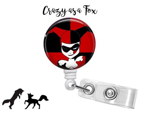 Harley Quinn Badge Reel Harley Quinn Retractable Id Badge