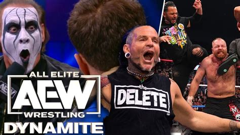 Il Ritorno Di Jeff Hardy A Aew Dynamite Sting Avvisa Mjf E L Elite