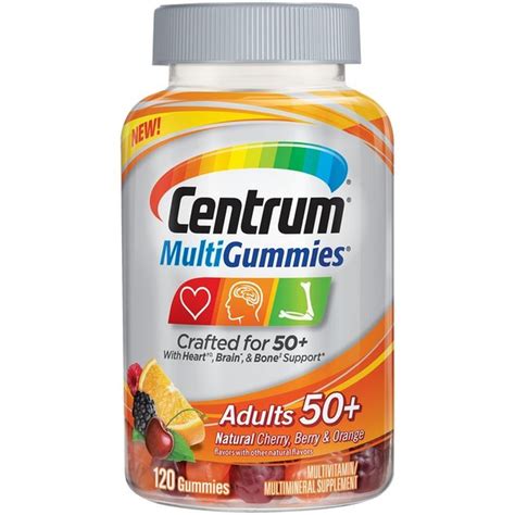 Centrum Adult 50 Multivitamin Multimineral Supplement Gummy 120 Ct