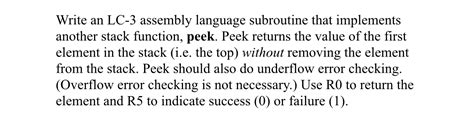 Solved Write An LC 3 Assembly Language Subroutine That Chegg