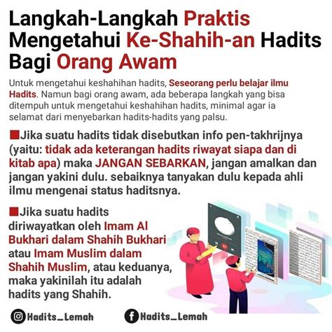 Foto Dakwah Cara Mudah Mengetahui Hadis Shahih Lemah Dan Palsu Bagi