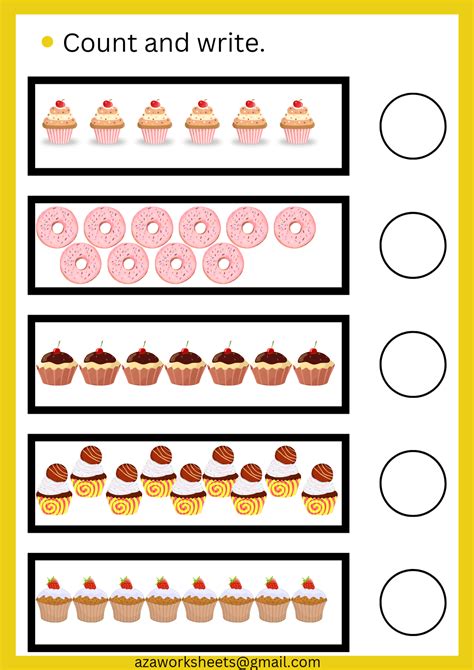 Count and write worksheets for preschoolers and nursery students