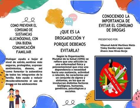 Folleto Sobre La Droga Sadfghjklñ{ Como Prevenir El Consumo De