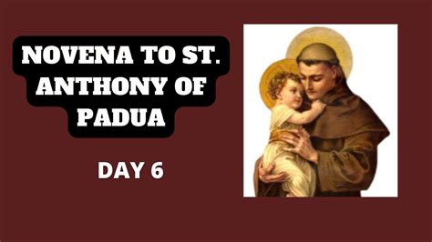 Novena To Saint Anthony Of Padua Day 6 June 9 2022 Youtube