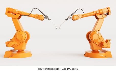 Industrial Robotic Arm Isolated On White Stock Illustration 2281906841 ...