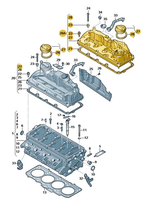 POKRYWA ZAWORÓW VW AUDI SEAT SKODA ORYG 03L103469M 03L103469M za 934 55