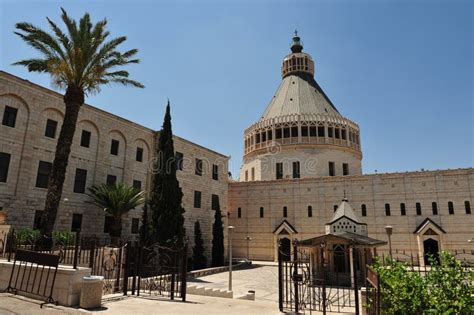 The Basilica of the Annunciation in Nazareth Stock Image - Image of ...