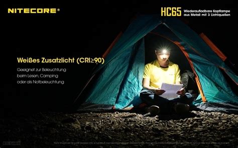 Nitecore Hc Led Kopflampe Cree Xm L U Led Lumen