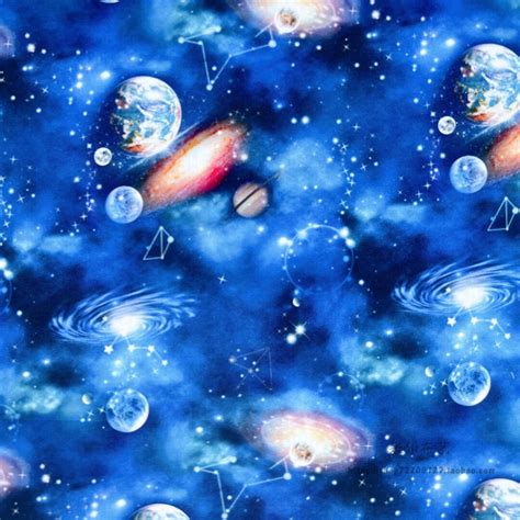 Astronaut Fabric, Space Fabric: Galaxy Space Man Multicolor Digital ...