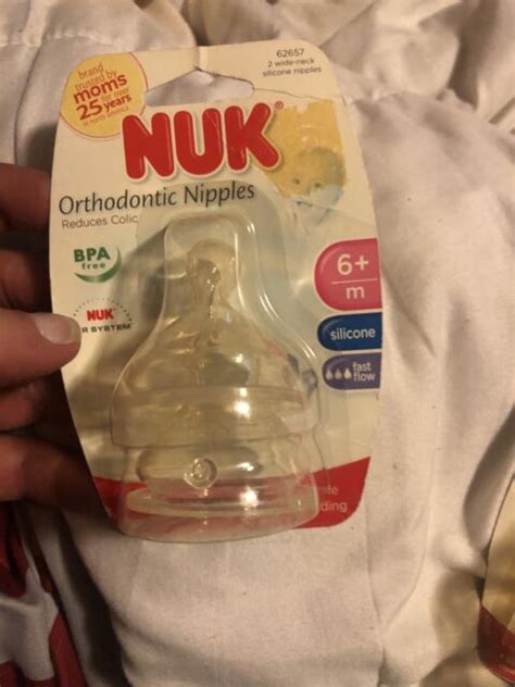 3pks Nuk Orthodontic Silicone Nipples Bpa 6m Fast Flow 6 For Sale Online Ebay