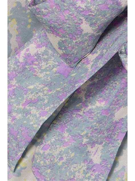 Yvonne S Net Sustain Pussy Bow Printed Silk Blouse Net A Porter