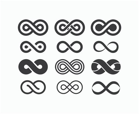 Set Of Eternity Symbol Vectors Vector Art & Graphics | freevector.com